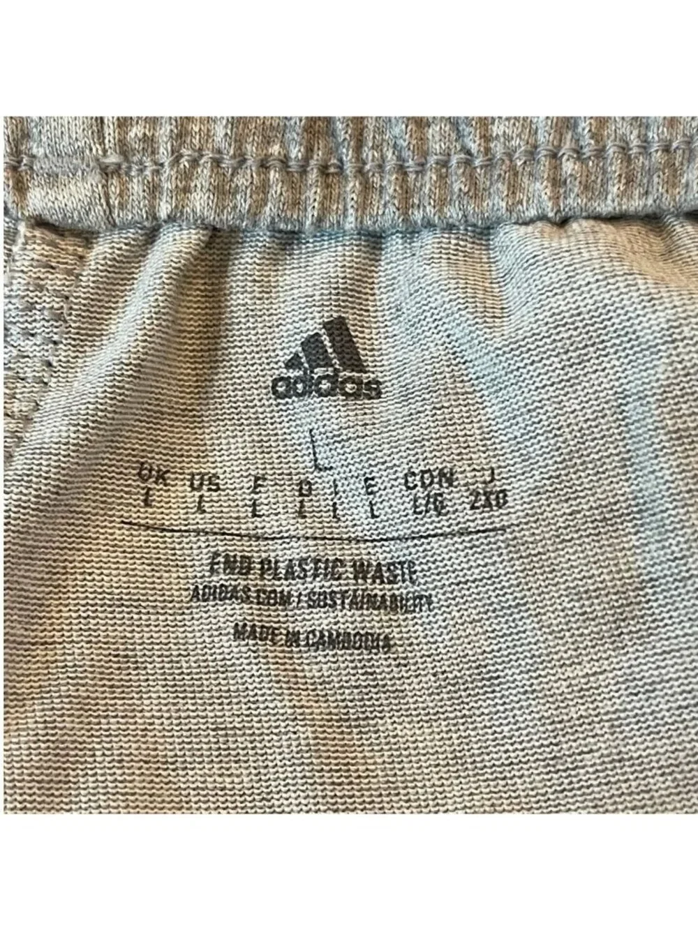 Adidas Mens Heather Gray Jersey tapered Pants Light Weight Size Large - Picture 14 of 14
